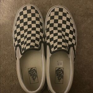 Vans Slip-On Checkerboard Sneakers - Black & White